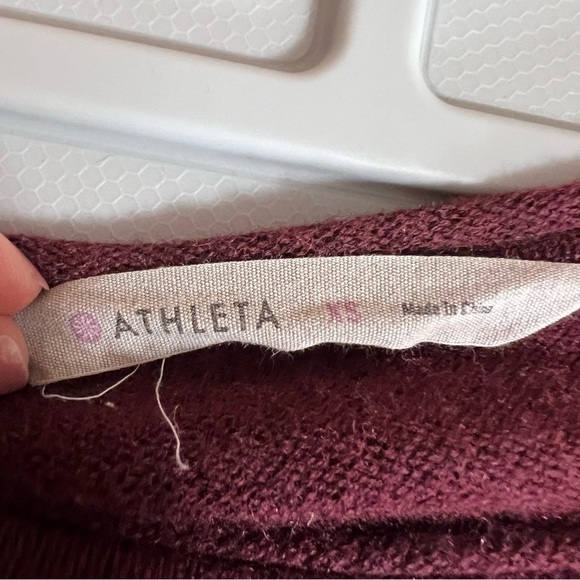 Athleta Merino Nopa Sweater 100% Fine Merino Wool Tunic Thumb Holes Slouchy XS - Picture 8 of 10